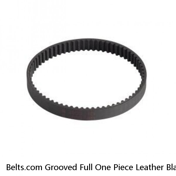 Belts.com Grooved Full One Piece Leather Black Uniform Work Belt 1-1/4" Wide